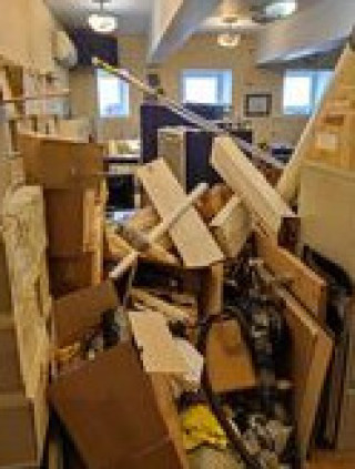 Так выглядит помещение «Мемориала» после визита силовиков