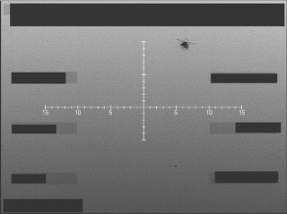 Infrared still image (black hot) captured of unidentified object below helicopter over western United States in September of 2025