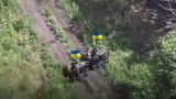 Украина показала атаку роботов с пулеметами на позиции российских военных