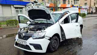 Автомобиль главы Акимовского сельского поселения Запорожской области Максима Зубарева