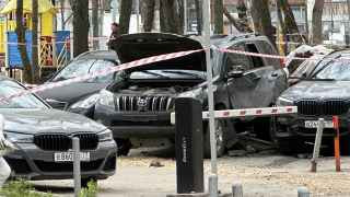 Подорванный автомобиль Василия Прозорова