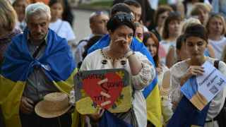 Бывшие жители Мариуполя на акции в центре Киева