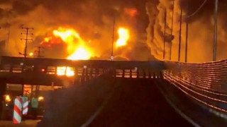 Пожар в Тегеране после атаки США и Израиля по нефтяной инфраструктуре, ночь с 7 на 8 марта 2026 года