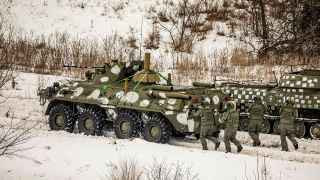 Тактическое учение с инженерами гвардейской Краснознаменной общевойсковой армии ЗВО в Воронежской области.