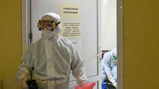 Госпиталь для пациентов с COVID-19 на базе Краевой клинической больницы № 2 в Краснодаре.
