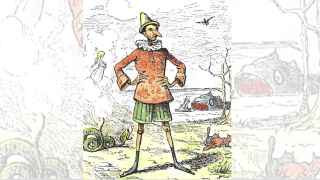 Заглавная иллюстрация к первому изданию Le avventure di Pinocchio: storia di un burattino, 1883 год