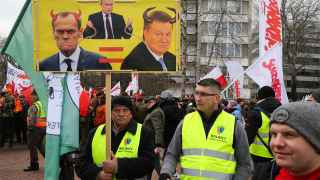 Протесты фермеров в Варшаве