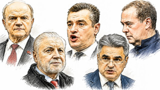 Лидеры партий, которые представляли и, скорее всего, будут представлять т. н. интересы россиян в Госдуме: коммунист Геннадий Зюганов, эсер Сергей Миронов, либерал-демократ Леонид Слуцкий, новый человек Алексей Нечаев, единый россиянин Дмитрий Медведев