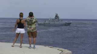 Фрегат «Адмирал Горшков» покидает порт Гаваны 