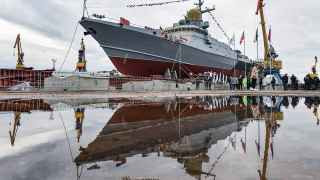 Спуск на воду малого ракетного корабля «Аскольд»