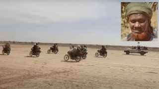 Мобильная военная группа JNIM  и (во врезке) Амаду Куфа, проповедник, объединивший Сахель