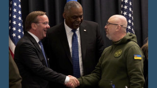 Министры обороны Германии, США и Украины, начало 2023 года: Борис Писториус, Ллойд Остин, Алексей Резников