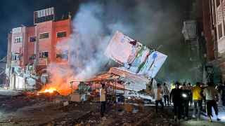 Последствия авиаудара по сектору Газа