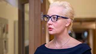 Юлия Навальная в Брюсселе, перед выступлением