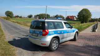 Место падения БПЛА в Мнишкуве, Польша