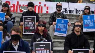 Акция с требованием освобождения израильских заложников