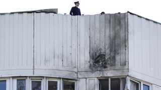 Последствия атаки беспилотников в Москве