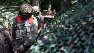 Российские военные на границе ЛНР и Харьковской области