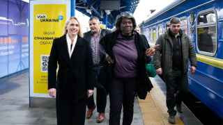 Посол США в ООН Линда Томас-Гринфилд в Киеве