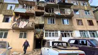 Степанакерт после азербайджанского обстрела