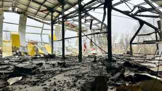 Здание птицефабрики в Белгородской области, разрушенное в результате обстрела  