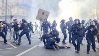 Акция протеста в Париже