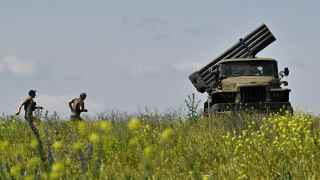 Украинские военные на линии фронта под Бахмутом