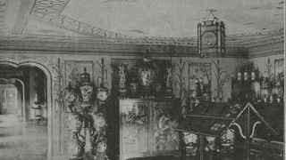 Китайский кабинет в замке короля Яна Третьего, довоенная открытка