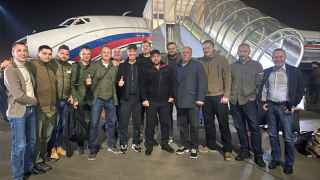 Глава Херсонской области Владимир Сальдо, глава ДНР Денис Пушилин и глава Запорожской области Евгений Балицкий прибыли в Москву