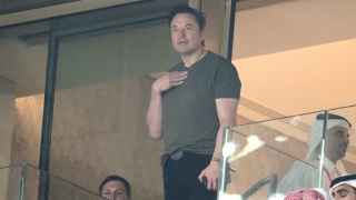 Илон Маск на матче Франция - Аргентина