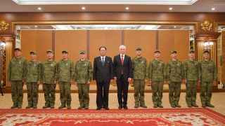 Вручение госнаград РФ на открытии военного музея в Пхеньяне.