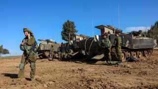 Израильские военнослужащие на границе с сектором Газа