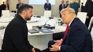 Президенты Украины и США на саммите G7 в Эвиане