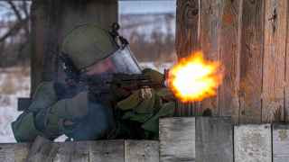 Тактическое учение с инженерами гвардейской Краснознаменной общевойсковой армии ЗВО в Воронежской области.