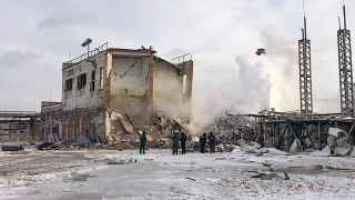 Пожар на нефтеперерабатывающем заводе в Ангарске