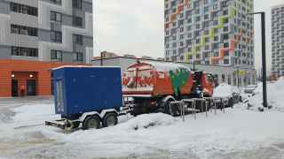 Коммунальные службы у ЖК «Римского-Корсакова 11» после пожара на электроподстанции