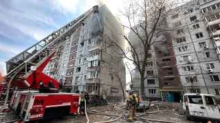 Жилой дом в Запорожье после российского удара
