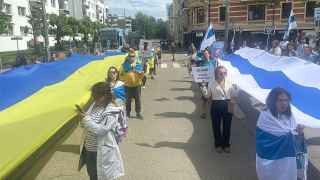 В Осло тоже прошла акция солидарности с Украиной. 