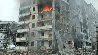 Дом в Харькове после российского ракетного обстрела