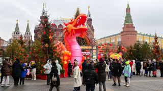 Площадка фестиваля «Китайский Новый год в Москве» на Манежной площади