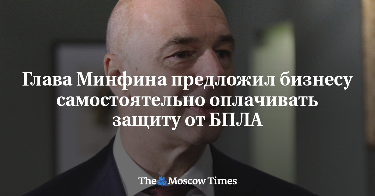 Глава Минфина предложил бизнесу самостоятельно оплачивать защиту от БПЛА