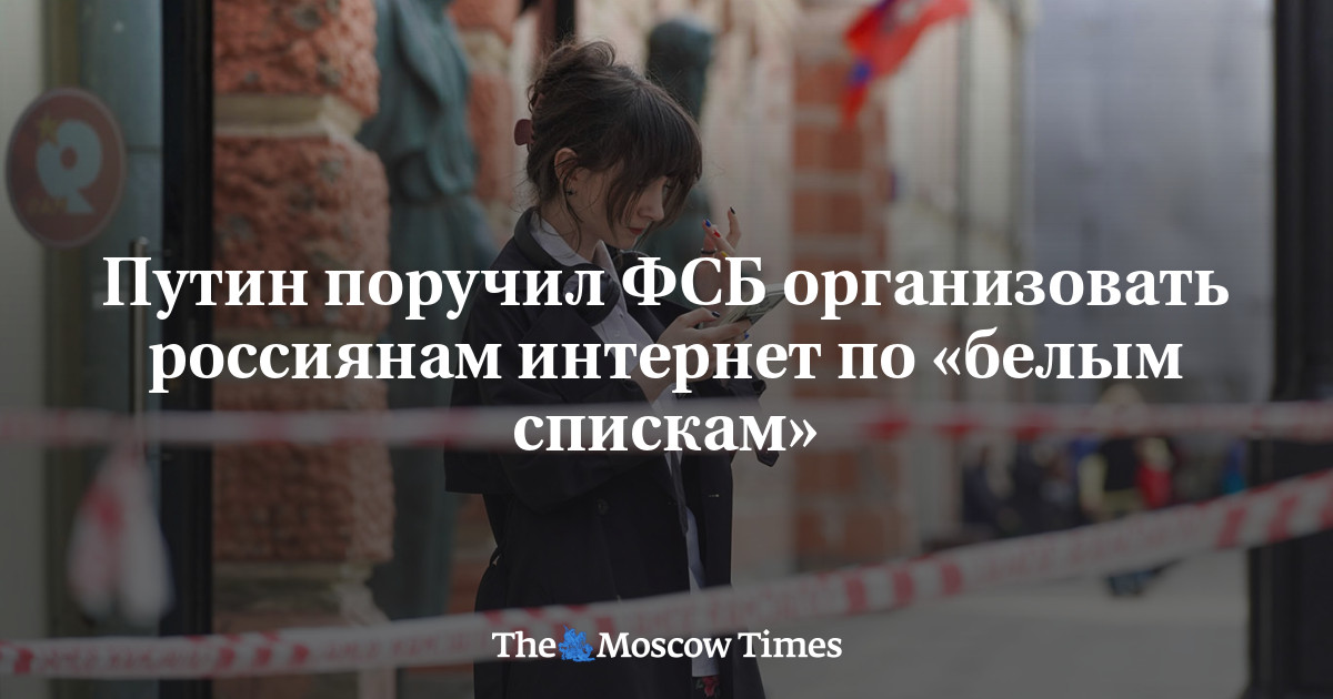 Путин поручил ФСБ организовать россиянам интернет по «белым спискам»